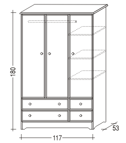 Šatní skříň DONA III.