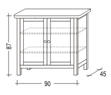 Komoda dvířková ANNY