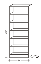 Šatní skříň LARA policová