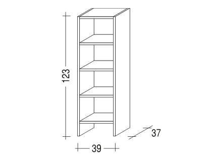 Komoda BETA policová malá