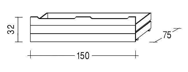 Úložný prostor vysoký 3/4