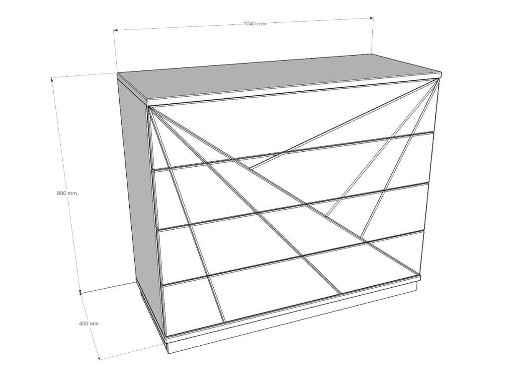 Komoda COLLINA drážky