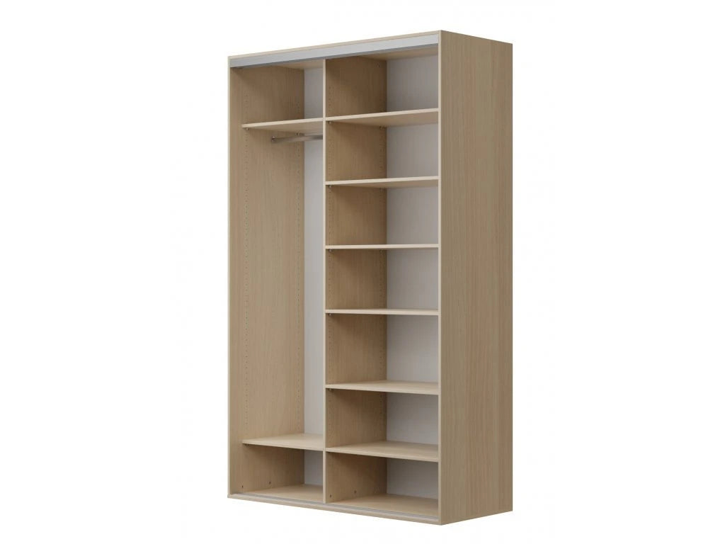 Skříň KAIRA šíře 130 cm - 2 dvéřová - posuvné dveře se zrcadly nebo bez