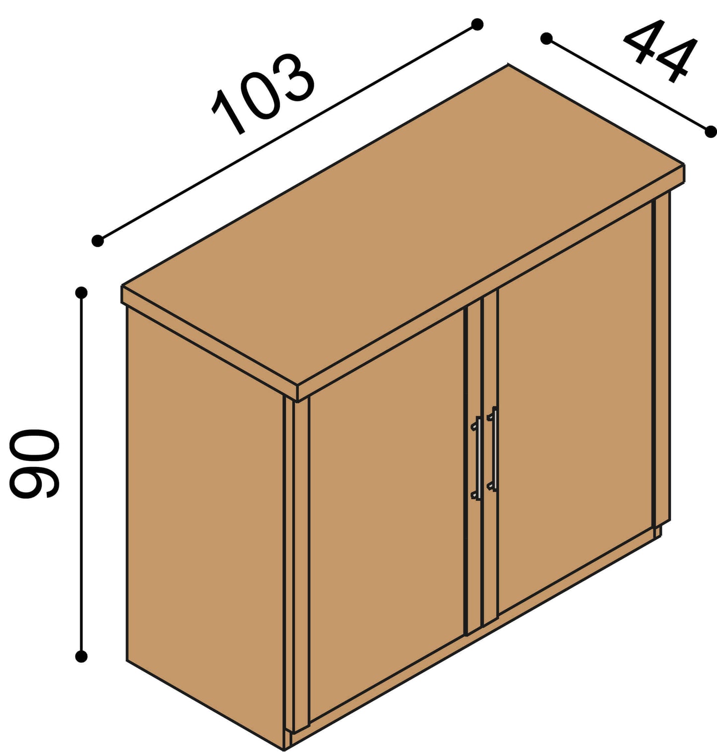 Komoda Ráchel 2 dvířka plná
