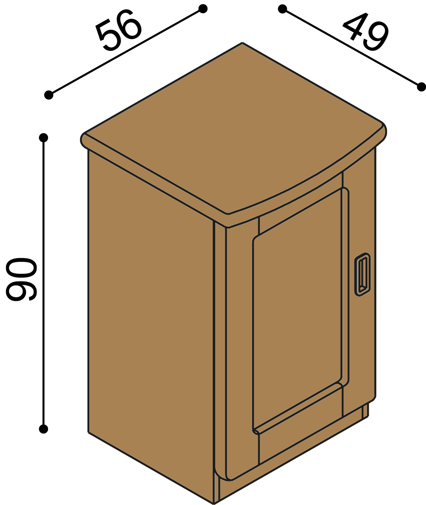 Komoda REBEKA dvířka plná