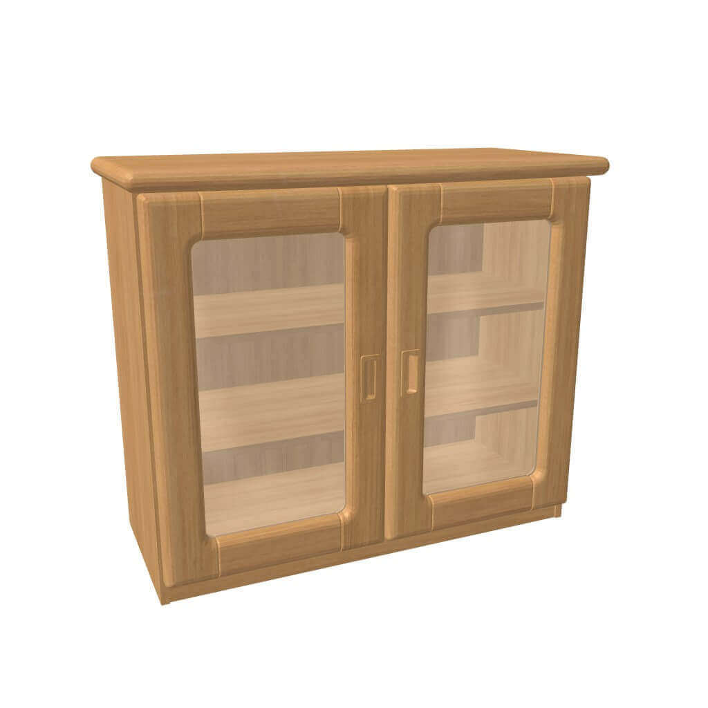 Komoda REBEKA dvířka prosklená 2 police