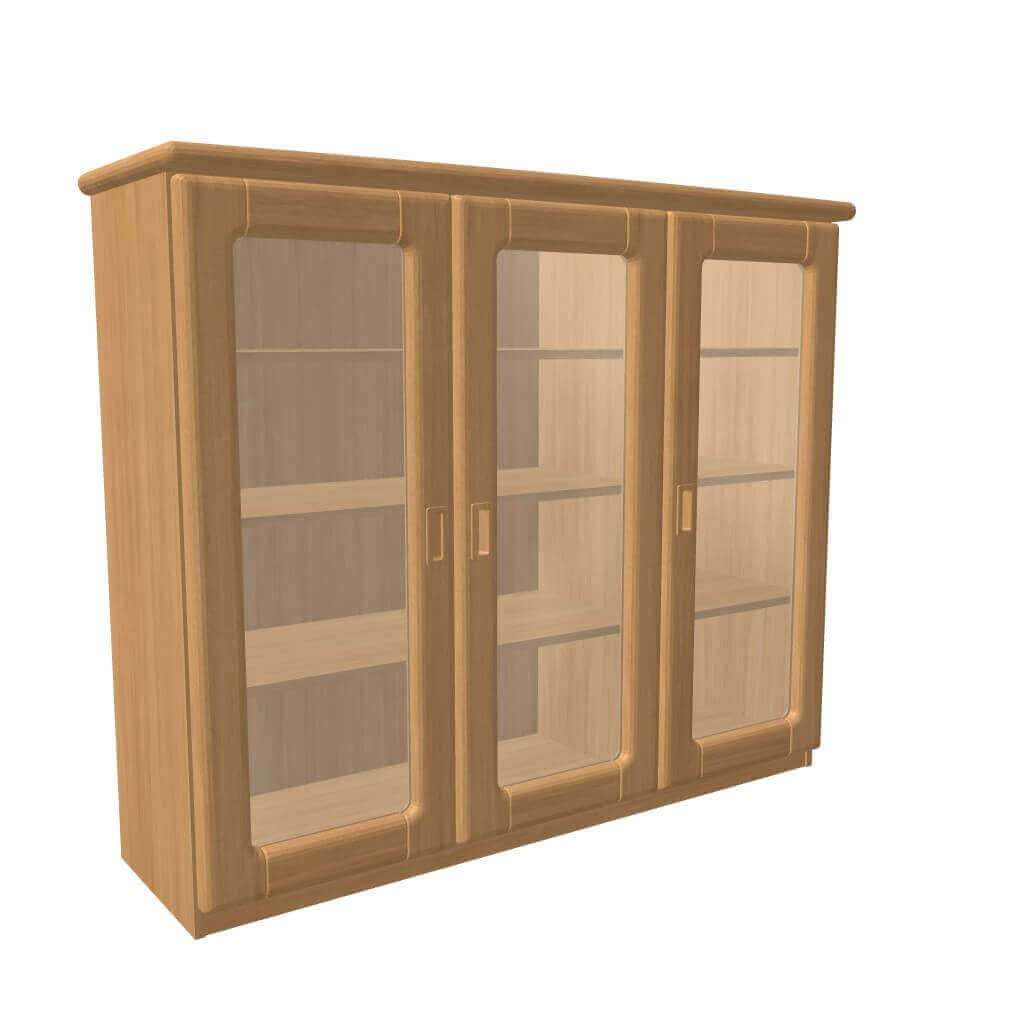 Komoda REBEKA dvířka prosklená 3 police