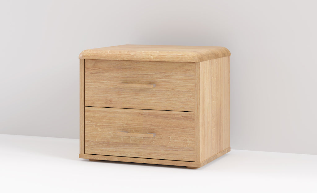 Noční stolek dvouzásuvkový bez niky ADRIANA