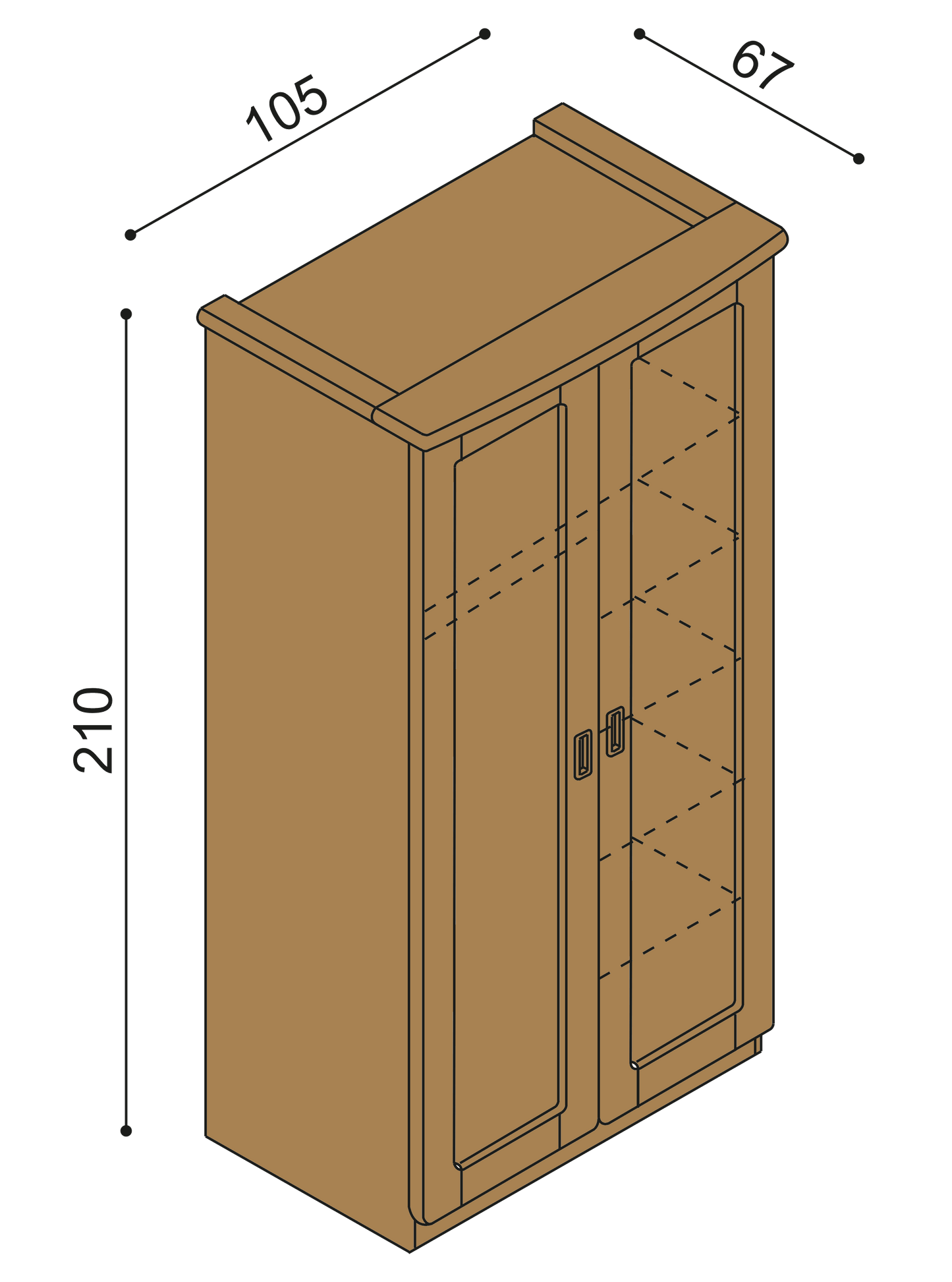 Skříň REBEKA 2 dvéřová