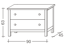 Komoda II velká NATUR