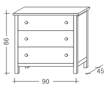 Komoda III velká NATUR