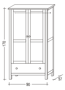 Skříň hloubka 57 cm