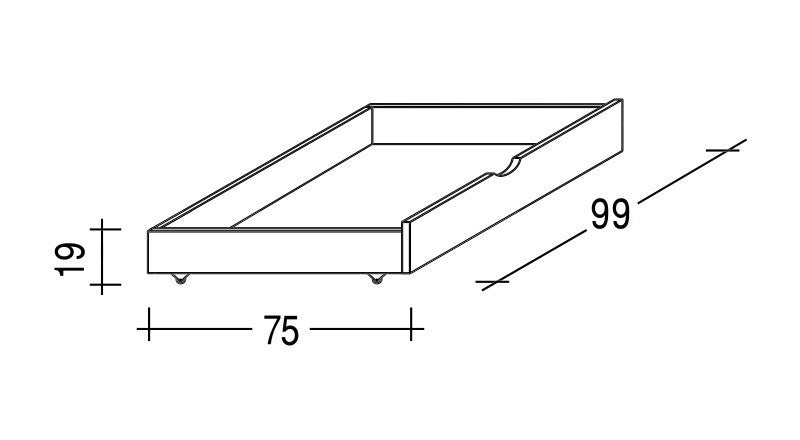 Úložný prostor 1/2 smrk