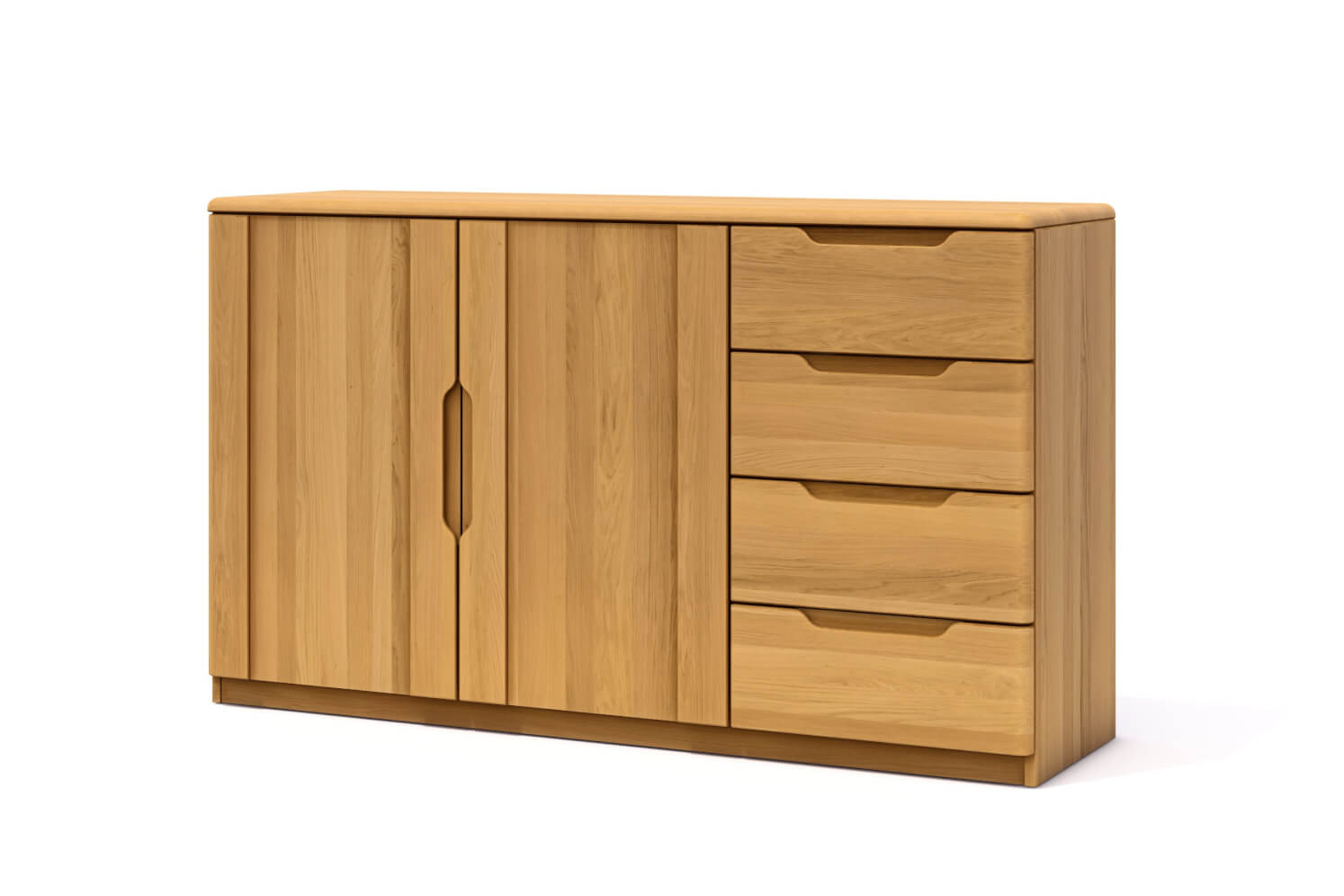 Komoda FLABO 2 dvířka plná 4 zásuvky malé