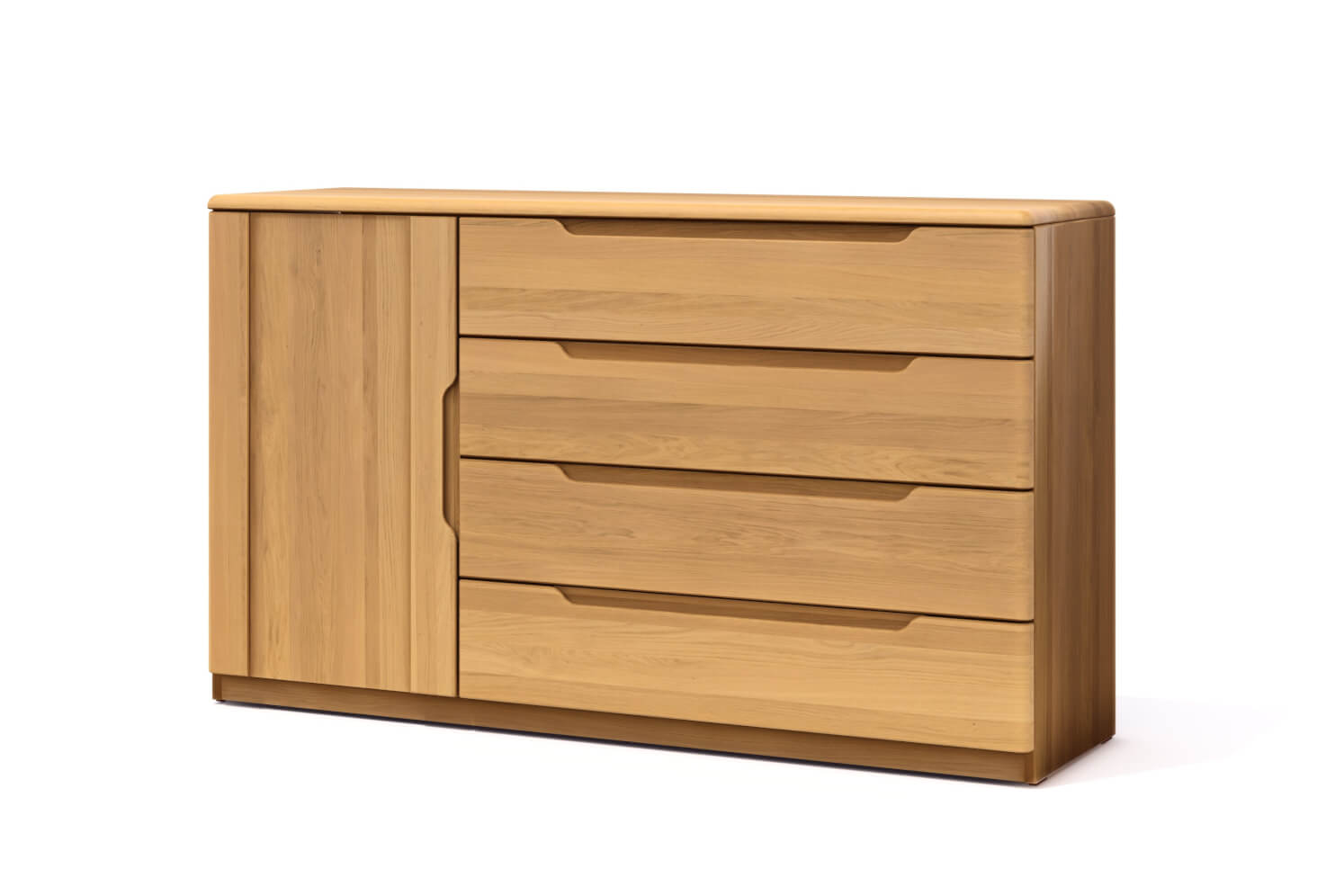 Komoda FLABO dvířka plná 4 zásuvky velké