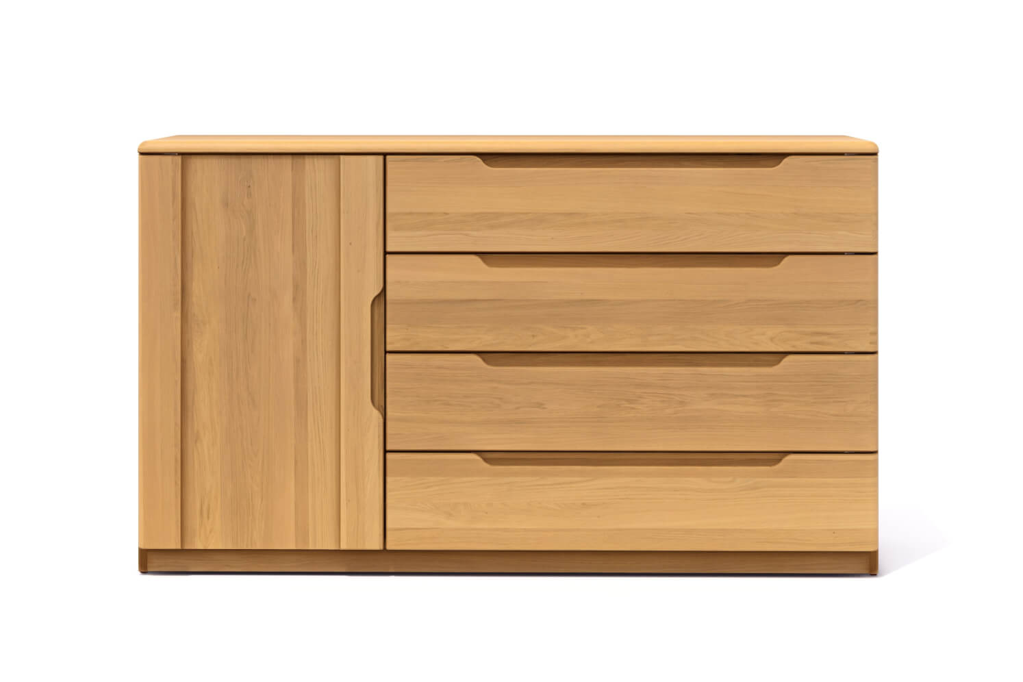 Komoda FLABO dvířka plná 4 zásuvky velké