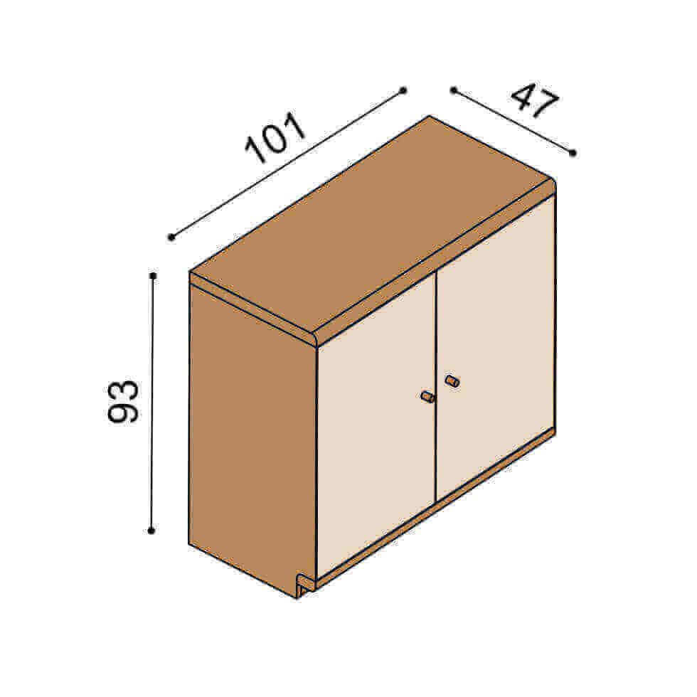 Komoda AMANTA dvířka plná