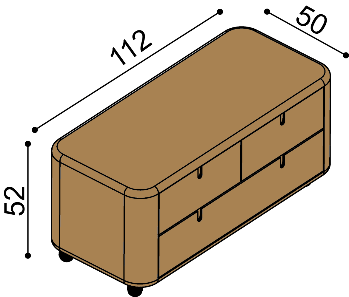 Komoda LARA s kolečky