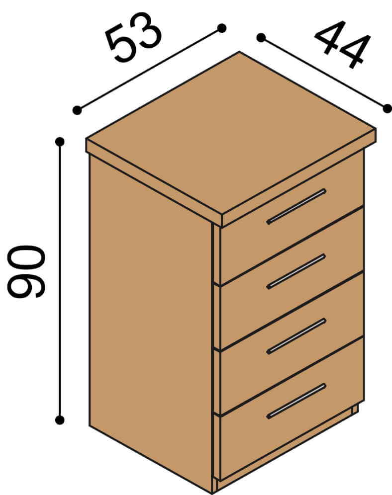 Komoda Ráchel 4 zásuvky malé