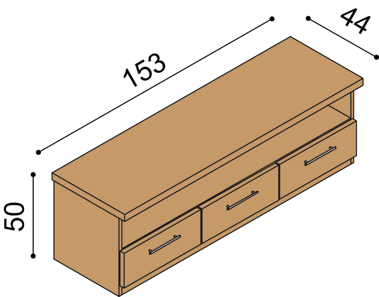Komoda Ráchel 3 zásuvky malé