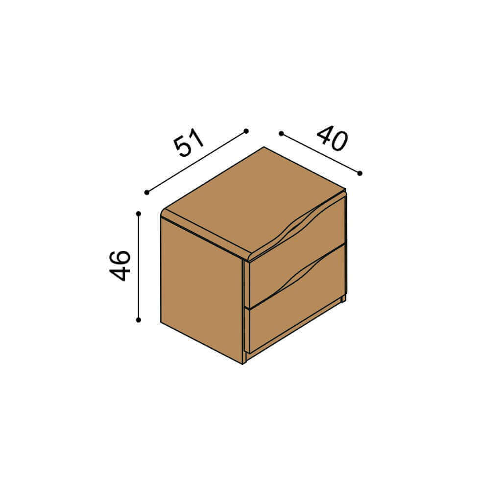 Noční stolek ELEN 2 zásuvky