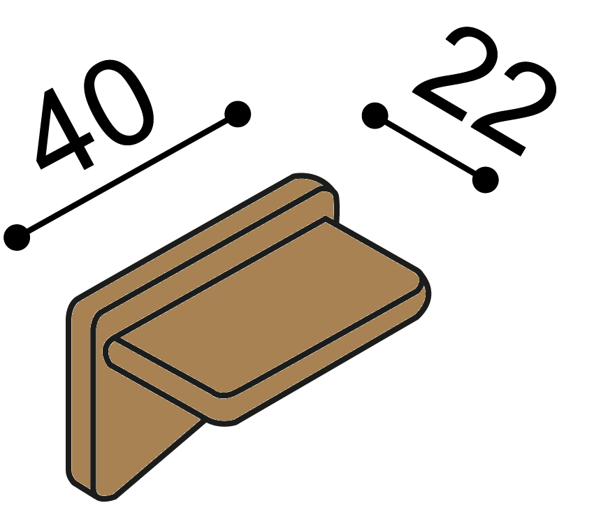 Police k posteli REBEKA nad noční stolek