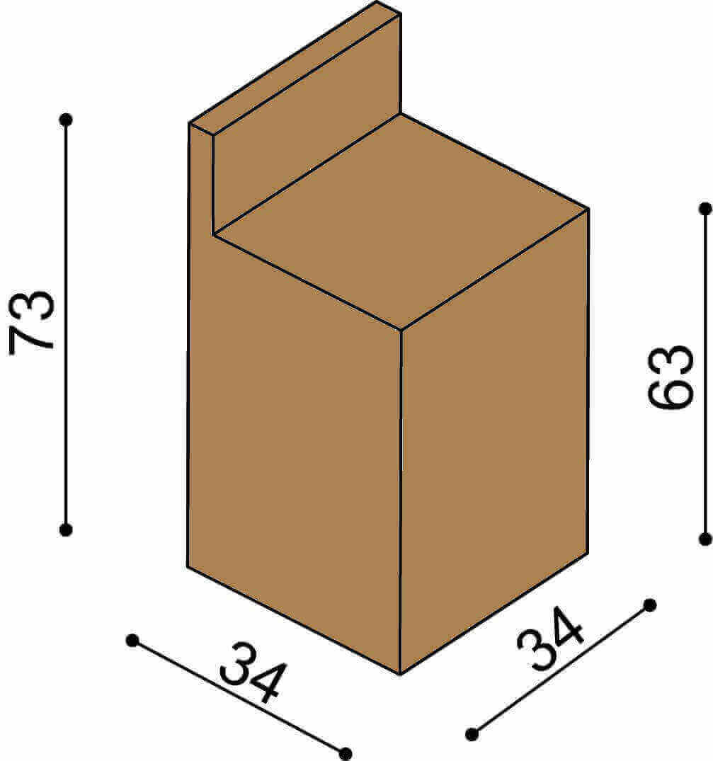 Taburet AMANTA vysoký s opěrkou