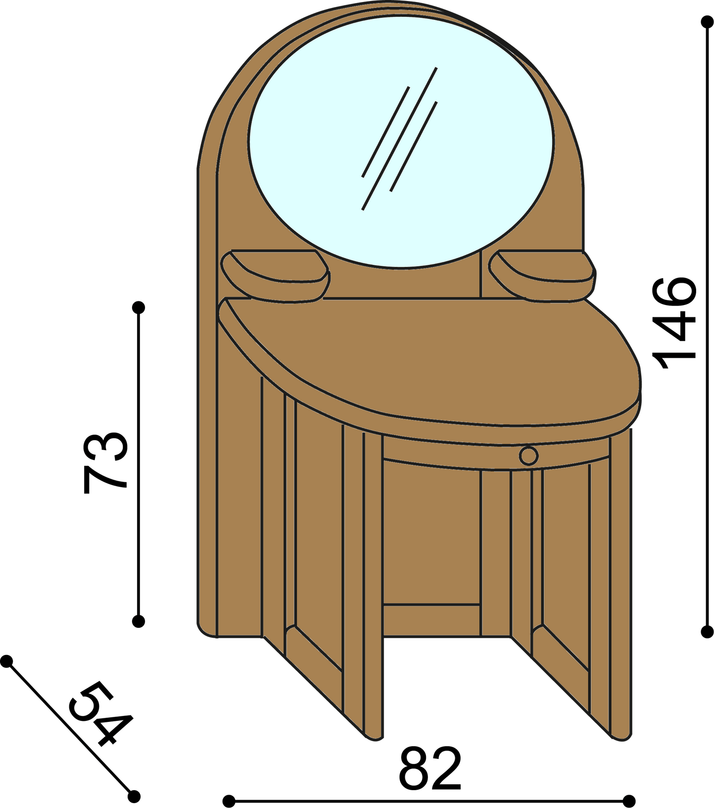 Toaletní stolek REBEKA