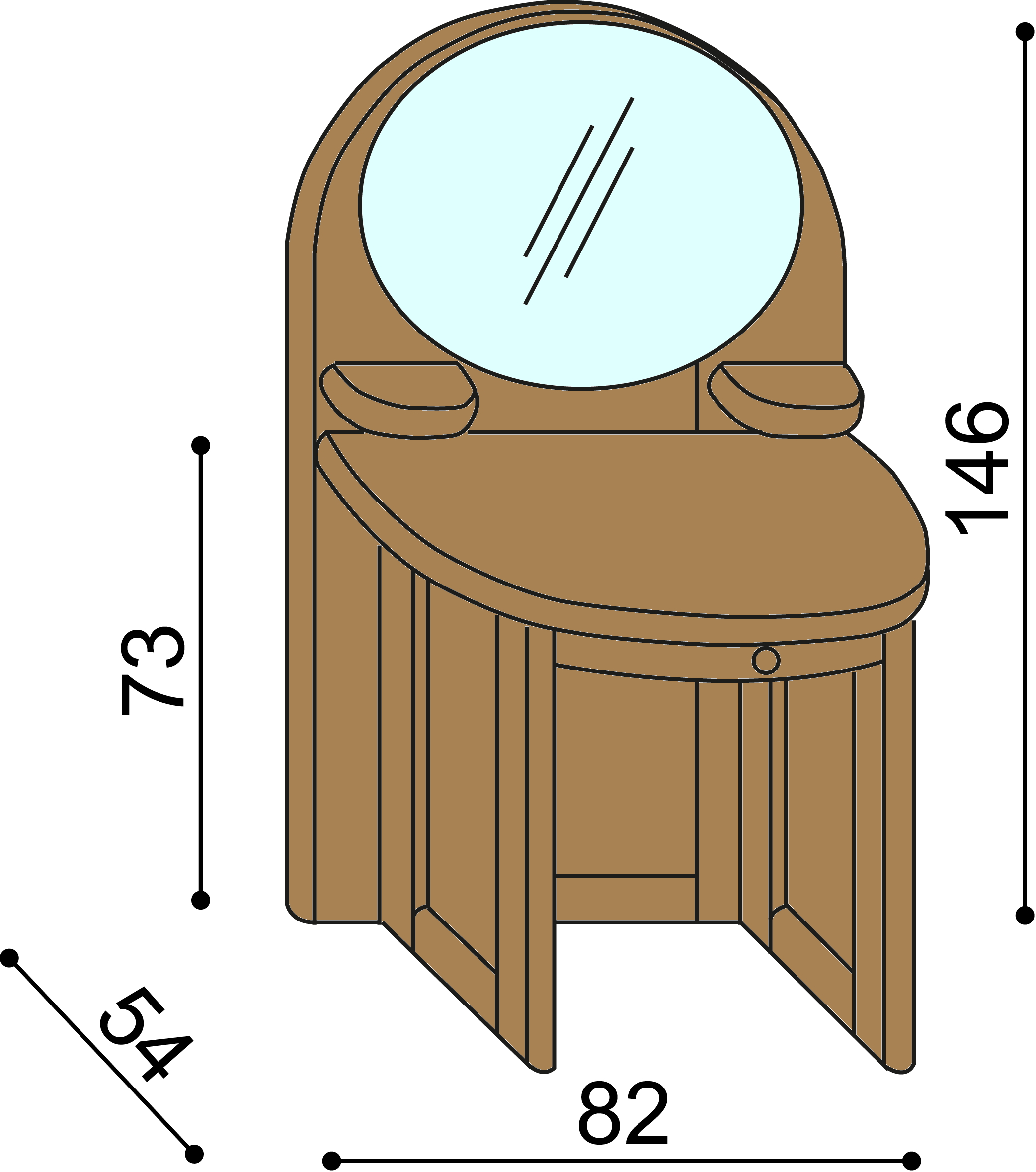 Toaletní stolek REBEKA